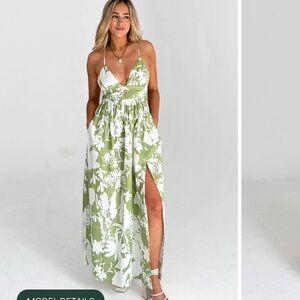 NWT Grey Bandit Green Floral Maxi Dress